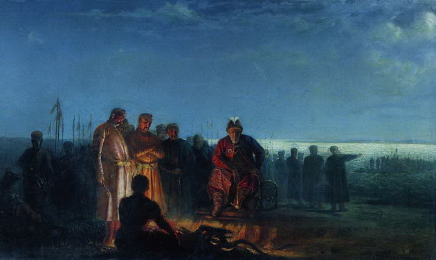 Image - Kornylo Ustyianovych: Hetman Ivan Mazepa at a Dnipro Crossing.